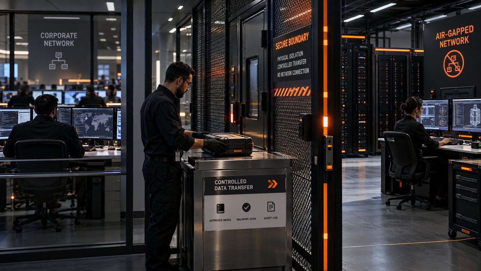 Air-gapped network transfer facility